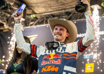 Red Bull KTM Factory Racing team celebrating at Arlington Supercross