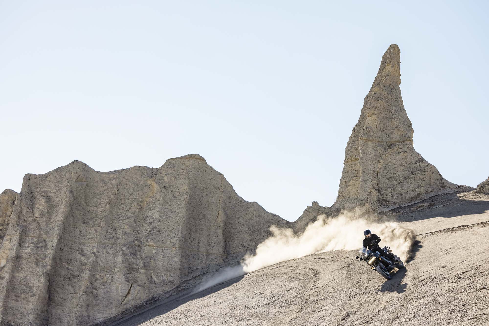 Scenic view of 'Iron Giant' mountain, the terrain for Red Bull Erzbergrodeo 2023