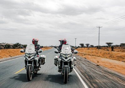 Ducati Multistrada V4 Rally Riding on a road