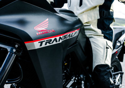 Close-up of the new-generation XL750 Transalp engine