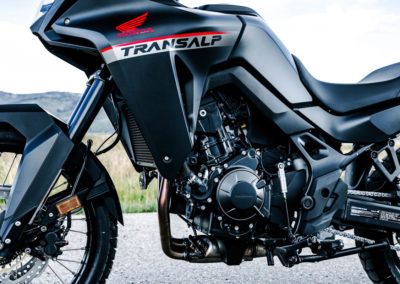 Close-up of the new-generation XL750 Transalp engine