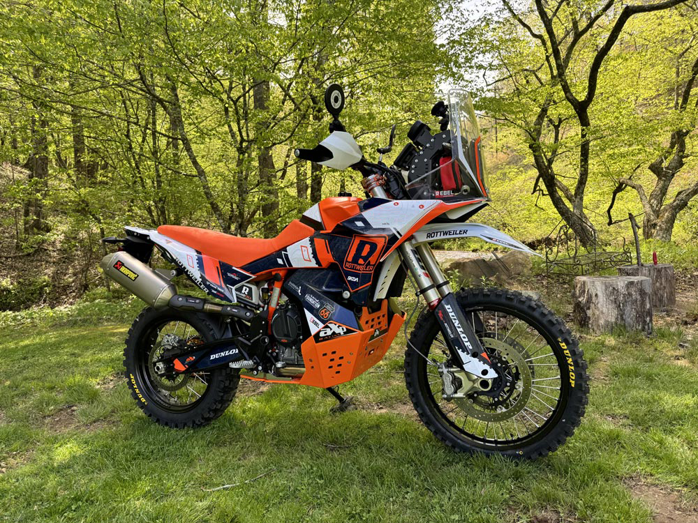 2024 KTM 890 Adventure R Rally Project Bike showcasing premium WP Xplor Pro suspension and custom graphics